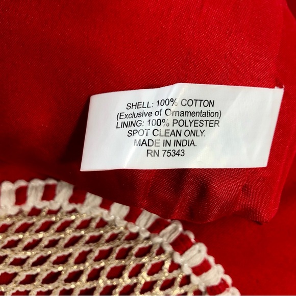 SLEIGH HILL TRADING CO. Christmas Stocking Red with Ecru Crochet Trim - Picture 9 of 10